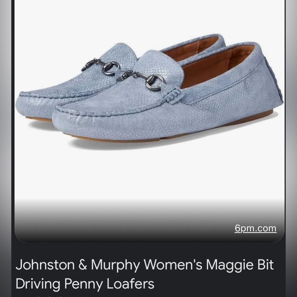 Beautiful baby blue Johnston & Murphy flex driving shoes